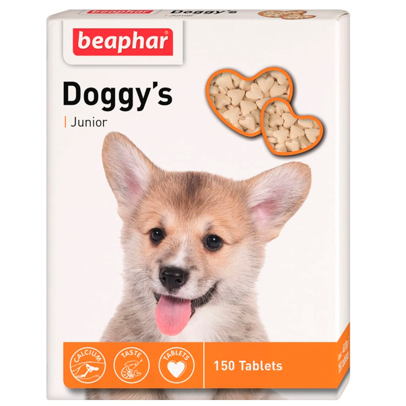 Вітамінізовані ласощі Doggy's Junior для здорового розвитку цуценят (150 табл)