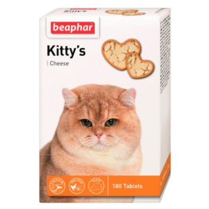 Вітамінізовані ласощі Kitty's+Cheese з сиром для котів (180 табл)