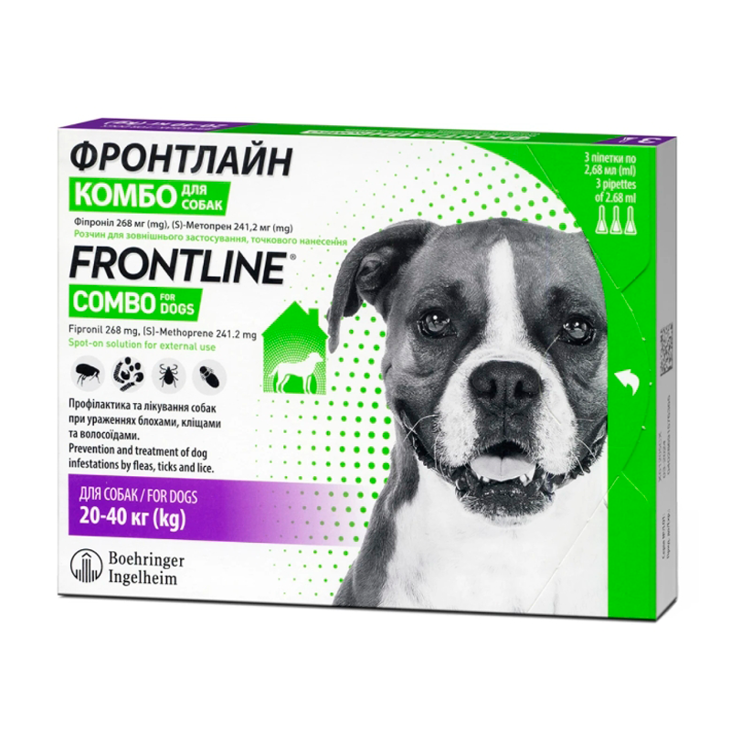Фронтлайн Комбо (Frontline Combo) для собак (20-40кг)