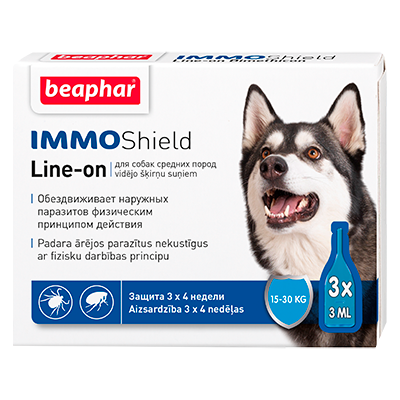 Краплі IMMO Shield для собак середніх порід 3х3 мл
